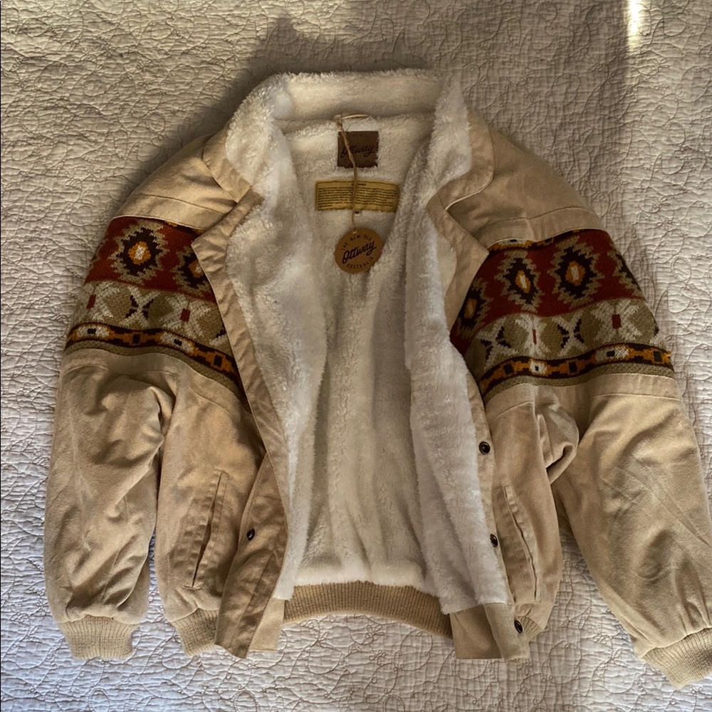 Women's Beige Patterned Jacket